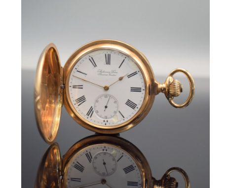 AUDEMARS FRERES schwere Savonette mit Chronometerhemmung in RoseG 585/000,  Schweiz um 1900, glattes 3-Deckel Goldgeh. dell.,