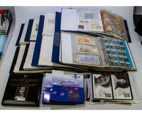 Thirteen albums of predominantly British and European coin first day covers to include numerous Royal Family coin sets, etc.