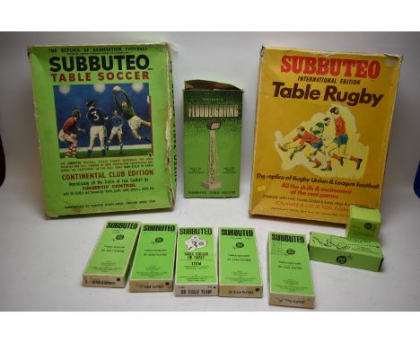 Vintage Subbuteo Table Rugby, boxed; Continental floodlighting, boxed; Table Soccer, boxed; Table Soccer 00 scale Players, in