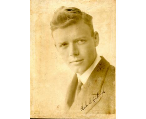 LINDBERGH CHARLES: (1902-1974) American Aviator who made the first solo non-stop flight across the Atlantic Ocean, 20th - 21s