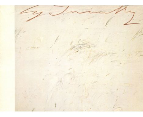 TWOMBLY CY: (1928-2011) American Painter of large-scale and graffiti works. A good signed 9 x 6.5 card photograph by the Amer