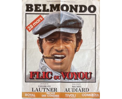 BELMONDO JEAN-PAUL: (1933- ) French Actor. Signed 16 x 20 colour poster by Belmondo, the attractive image being the poster fo