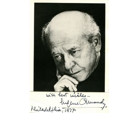 CONDUCTORS: A small and excellent selection of signed photographs by various renowned conductors, comprising BRUNO WALTER (18