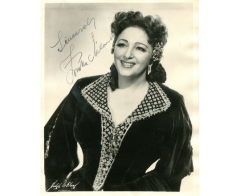 OPERA: A very good selection of signed 8 x 10 photographs by various opera singers, including Giovanni Martinelli, Zinka Mila