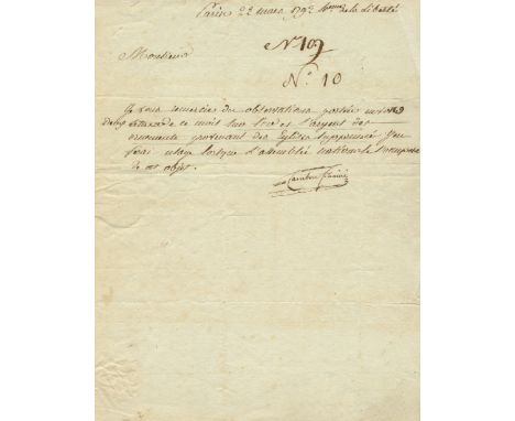 CAMBON PIERRE JOSEPH: (1756-1820) French Statesman, member of the National Convention, and a talented financial advisor. Camb