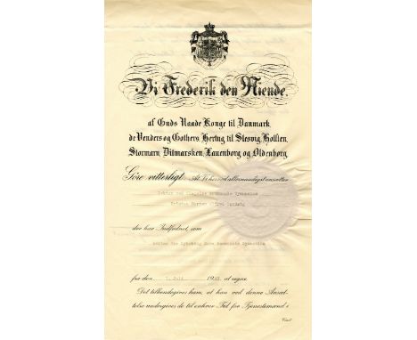 FREDERICK IX: (1899-1972) King of Denmark 1947-72. D.S., Frederick R, as King, two pages, folio, Amalienborg, 25th June 1948,