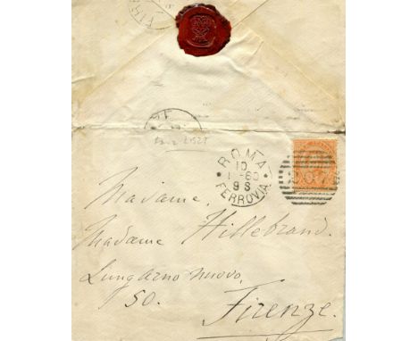 LISZT FRANZ: (1811-1886) Austrian-Hungarian Composer. Autograph envelope, unsigned, addressed by Liszt to Madame Hillebrand i