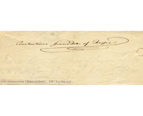 RUSSIAN ROYALTY: Selection of signed autograph, T.L.S., A.N.S., signed photograph by various members of the Romanov Royal Hou