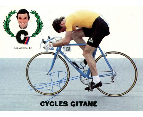 CYCLISTS: A good selection of scarce signed photographs and postcards, most colour, all 4 x 6, except one vintage 7 x 9.5, by