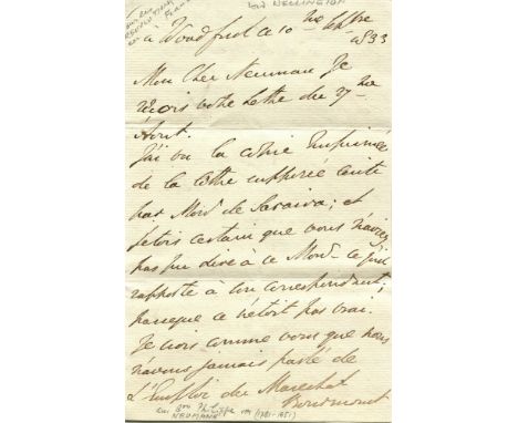 WELLINGTON DUKE OF: (1769-1852) Anglo-Irish Field Marshal & British Prime Minister 1828-30, 1834. A fine A.L.S., `Wellington´