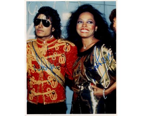 JACKSON MICHAEL &amp; ROSS DIANA: Michael Jackson (1958-2009) American Pop Singer &amp; Diana Ross (1944- ) American Singer, 