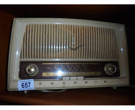 A vintage Grundig radio.