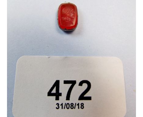 A 19th century miniature cornelian intaglio