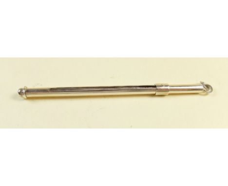 A silver swizel stick