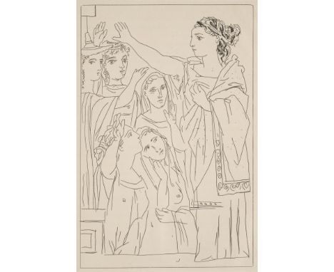 Picasso, Pablo - - Aristophanes. Lysistrata. A new version by Gilbert Seldes. Mit 6 Radierungen von Pablo Picasso und zahlrei