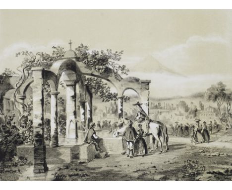 Auguste Borget. Fragments d'un voyage autour du monde. Mit lithographiertem Titel und 12 großformatigen Lithographien. Moulin
