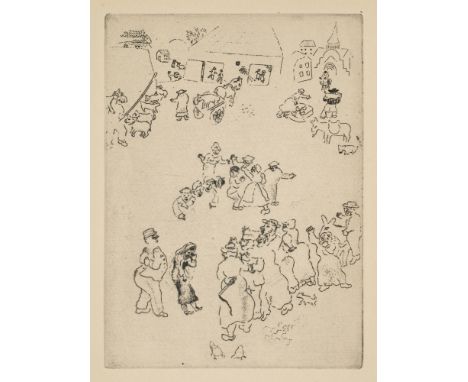 Chagall, Marc - - Marcel Arland. Maternité. Mit 5 ganzs. Original-Radierungen von Marc Chagall. Paris, Au Sans Pareil, 1926. 
