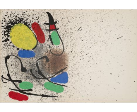 Miró, Joan - - Pierre Torreiles. Errantes graminées. Mit einer signierten Original-Farblithographie von Joan Miró. Paris, GLM