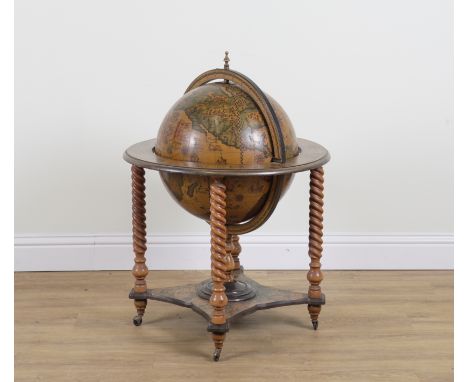 A 20TH CENTURY GLOBE DRINKS CABINET73cm diameter; 95cm highGood overall condition some minor old marks and scratches present 