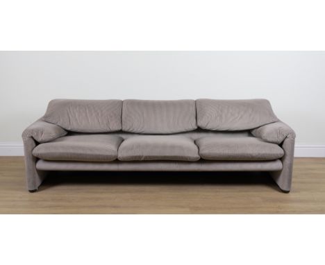 CASSINA MARALUNGA; A MODERN ITALIAN SOFA SUITE (7)Comprising four armchairs, 91cm wide; 69cm high, two footstools 88cm wide; 