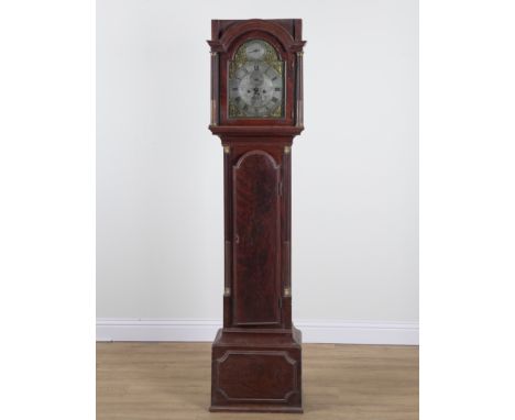 A MAHOGANY 8-DAY LONGCASE CLOCK18th Century The 11 1/2 in. chased silvered dial, named William Carter, Southwark, with gilt s