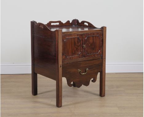 A MID 18TH CENTURY MAHOGANY TRAY TOP NIGHT COMMODE57cm wide; 51cm deep; 77cm high