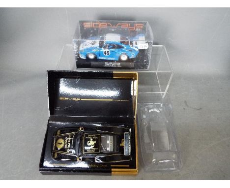 Sideways - 2 x Porsche 935 models including limited edition 935/78 Moby Dick car in John Player Special livery number 798 of 