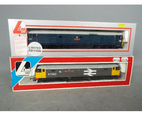 Lima - 2 x OO gauge locos, a class 47 diesel Billingham Enterprise operating number 47363 in Railfreight grey livery. A limit