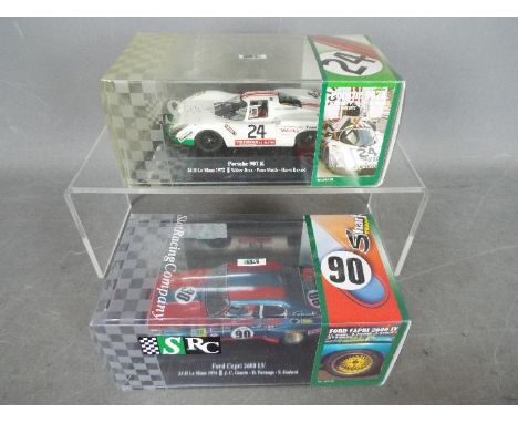 SRC - Two boxed SRC 1:32 scale slot cars. Lot consists of #00402 Ford Capri 2600LV 24H Le Mans 1974; and #00205 Porsche 907K 