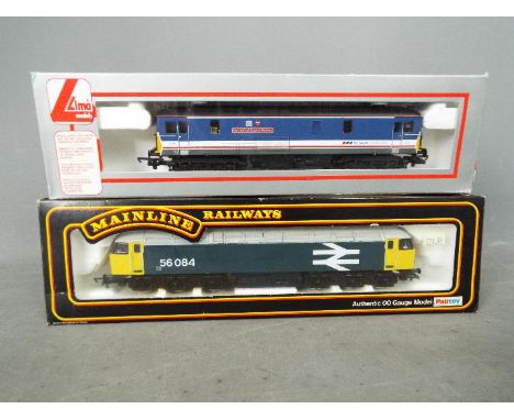 Lima - Mainline - 2 x OO gauge locos, B.R. class 56 Co-Co diesel operating number 56084 in dark blue large logo livery. A lim
