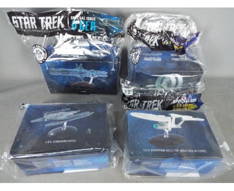 Eaglemoss - Star Trek - A collection of 4 x boxed Official Starships Collection models with magazines including U.S.S. Enterp