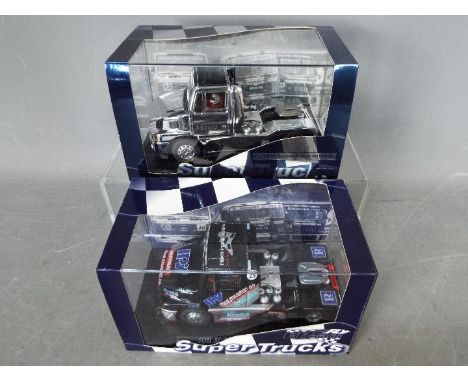 Fly - 2 x Sisu SL250 models from the Super trucks range # 79902. The chrome version is a numbered limited edition with certif