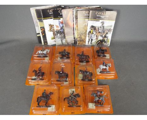 Del Prado - A group of 11 x blister packed cavalrymen figures with 82 x associated magazines. Lot includes Trooper 4th Dragoo