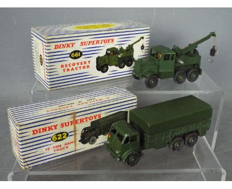 Dinky Toys - Two boxed military Dinky Toys. Lot consists of Dinky #622 10 Ton Army Truck; and #661 Scammell Recovery Tractor.