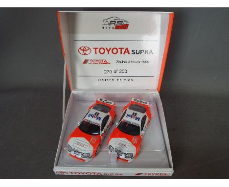 Revoslot - Limited edition Toyota Supra twin car set, this is number 270 of only 300 produced. #RS0038. The cars appear Mint 