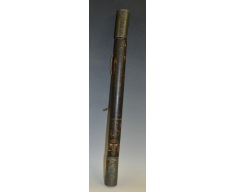 Truncheons - a George IV cylindrical truncheon or tipstaff, painted and gilt with crowned GRIV cypher, lead weighted ends, 48