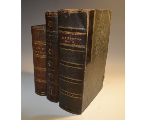 Welsh Books - Y Traethodydd, Am Y Flwyddyn 1847, Llyfr III, Thomas Gee, [London 1847], iv + 516pp, period half-leather, ink o