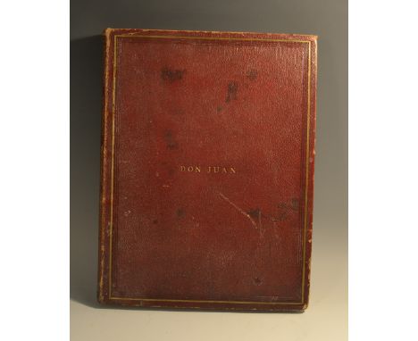 Anonymous [Lord Byron] Don Juan [Cantos I and II], first edition, Thomas Davison, London 1819, iv+227pp, full period morocco,