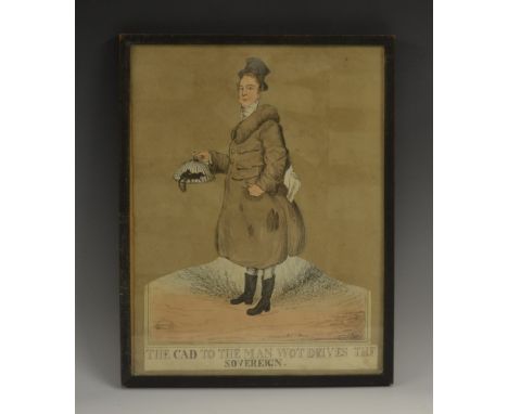 William Heath, after Paul Pry, caricature, The Cad To The Man Wot Drives The Sovereign, published by Thomas McLean, London 18
