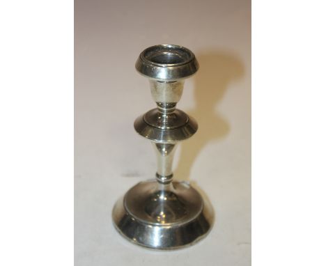 A HALLMARKED SILVER CANDLESTICK