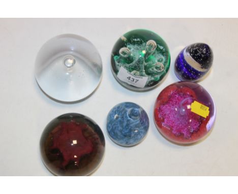 SIX CAITHNESS GLASS PAPER WEIGHTS
