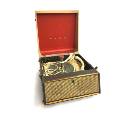 A Bush portable record player with Garrard turntable 