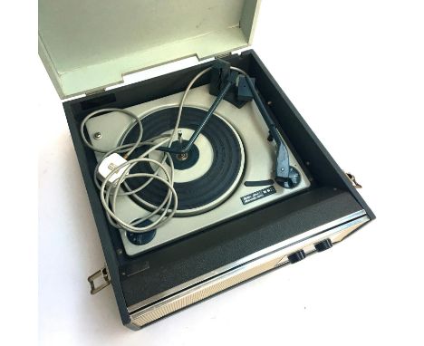 An Alba solid state portable record player with BSR turntable 