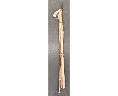 An Alfred Smith &amp; Co., Reddich two piece split cane fly rod in bag; together with an Allcocks Light Cast two piece split 