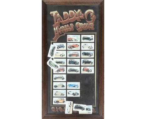 Automobile interest: a framed set of Taddy &amp; Co. cigarette card 