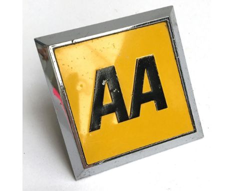 Motor interest, a vintage square AA car badge 