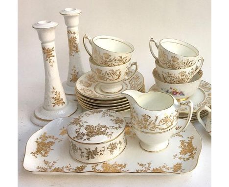 A Coalport 'Allegro' part tea service 