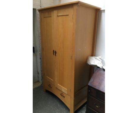 A contemporary light ash wardrobe, 108cmW 