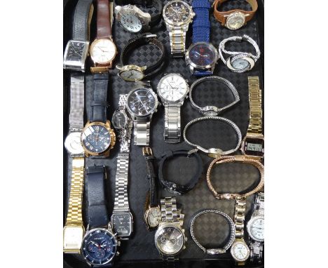 SELECTION OF LADIES AND GENTLEMEN'S WRISTWATCHESincluding Swatch, Citizen, Fossil, Timex, Emporio Armani, Lorus, Casio, Polic