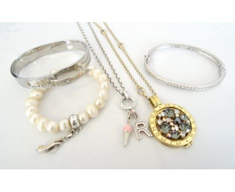 SELECTION OF FASHION JEWELLERYcomprising a Thomas Sabo Charm Club pearl bracelet with stiletto charm; a Thomas Sabo Charm Clu